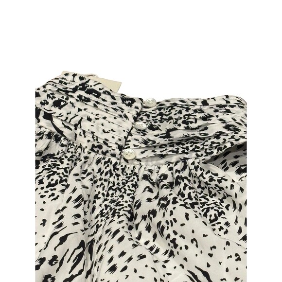 NWT- Joie 'Erola B' Printed Mock-Neck Halter Top, Porcelain/Black - Size Small - Picture 2 of 14